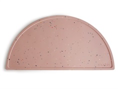 Mushie powder pink confetti dækkeserviet silikone